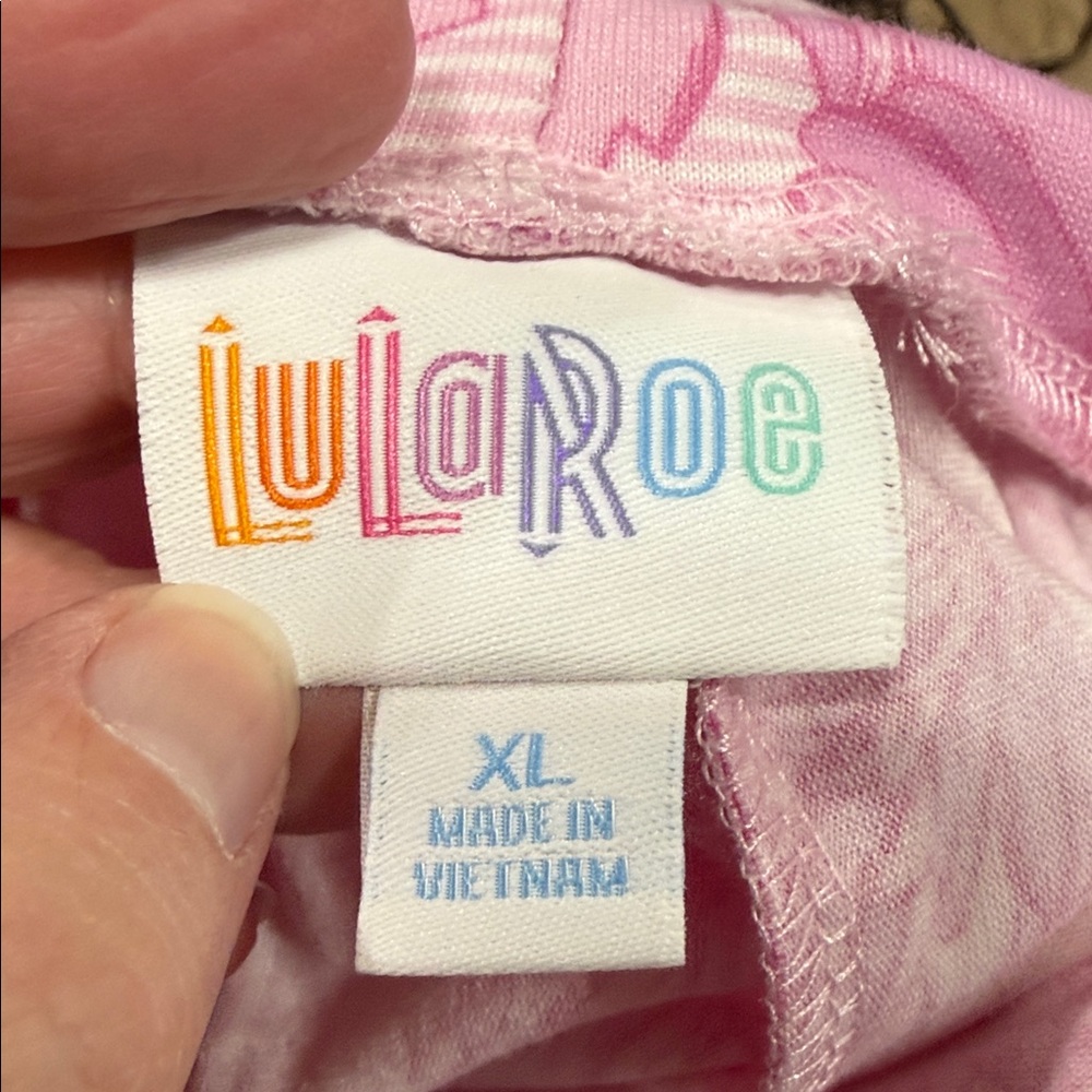 LuLaRoe Pink Floral Hoodie - Picture 6 of 7